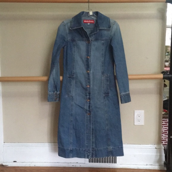 Vintage Y2K Denim Long Line Jacket or Dress - Picture 3 of 11